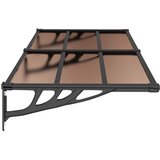 Nadstrešnica za vrata crna 199x90 cm polikarbonatna | shoptok.hr