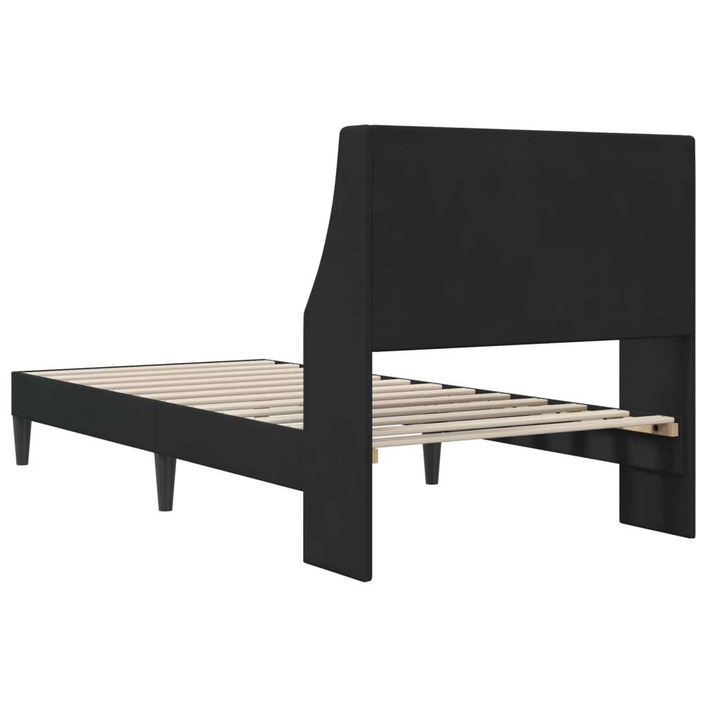  Okvir za krevet s uzglavljem Crna 80 x 200 cm Baršun - Crna 80 x 200 cm | shoptok.hr