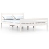  Okvir za krevet od masivnog drva bijeli 135x190 cm bračni | shoptok.hr