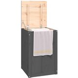  Kutija za rublje siva 44x44x66 cm od masivne borovine | shoptok.hr