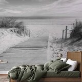  Foto tapeta - On the beach - black and white 150x105 Standard | shoptok.hr