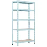 Metalni regal za teški teret (D x Š x V: 40 x 90 x 180 cm, Nosivost: 175 kg/polica, Broj polica: 5 Kom., Uticanje)