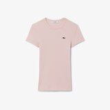 Lacoste SLIM FIT RIBBED COTTON T-SHIRT Ružičasta Cijene