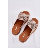 Boto Women's Wedge Sandals With Bow Gold Moonzella | Shoptok.si
