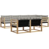  Set vanjskih sofa 7 kom. Bijela i svjetlosiva | shoptok.hr