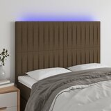  LED uzglavlje tamnosmeđe 144x5x118/128 cm od tkanine | shoptok.hr