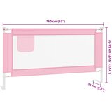  Sigurnosna ograda za dječji krevet ružičasta 160x25 cm tkanina | shoptok.hr