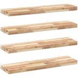  Plutajuće police 4 kom 100x20x4 cm Neobrađeno puno drvo akacije | shoptok.hr