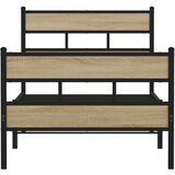 Metalni okvir kreveta bez madraca boja hrasta sonome 107x203 cm | shoptok.hr