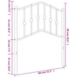  Metalno Zamjensko Uzglavlje Bijelo 75 cm | Shoptok.si