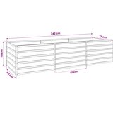  Povišeni vrtni krevet Crna 240 x 80 x 55 cm | shoptok.hr