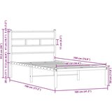 Okvir kreveta bez madraca s uzglavljem boja hrasta 100 x 190 cm | shoptok.hr