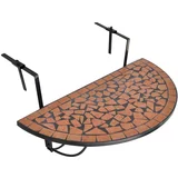 Viseći stolić za balkon od terakote s mozaikom