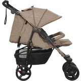  Dječja kolica za blizance sivo-smeđa čelična | shoptok.hr