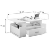 MID.YOU KLUBSKA MIZA, bela | Shoptok.si