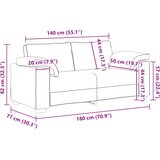 Dvosjed, sofa, vino crvena, 180x77x82 cm, baršun | shoptok.hr