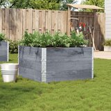  Vrtna sadilica siva 100x100 cm od masivne borovine | shoptok.hr