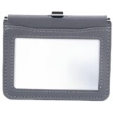 INF Držalo za osebne izkaznice iz pravega usnja z zložljivo vrvico Grey, (21639158) | Shoptok.si