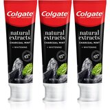 Colgate Natural Extracts Charcoal + White belilna zobna pasta z aktivnim ogljem 3 x 75 ml Cene