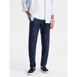 Ombre Men's classic chino SLIM FIT pants - navy blue | shoptok.hr
