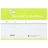 NARODNE NOVINE-UT I-56/NCR OBAVIJEST O KNJIŽENJU; Blok 100 listova, 21 x 14,8 cm | shoptok.hr
