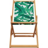  Sklopive stolice za plažu 2 kom tkanina i drva uzorkom lišća | Eponuda.com