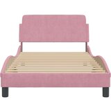 vidaXL okvir za krevet s uzglavljem ružičasti 100x200 cm baršunasti | shoptok.hr