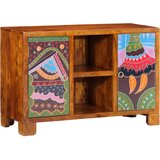 vidaXL Bivak Multicolor 90x35x60 Masivni les Akacija | Shoptok.si