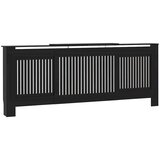 vidaXL Pokrov radiatorja 2 pcs Črna 205x20.5x81.5cm Konstruiran les | Shoptok.si