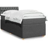  Okvir kreveta s oprugama i madrac tamnosivi 80x200cm od tkanine | shoptok.hr