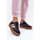 Boto EVENTO Women's Platform Sneakers Made of Eco Leather Black Elaraven Cijene