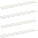  Polica na zidu s policom Zidne 4 pcs Bijelo 80 x 9 x 2 5 cm - Bijelo 80 x 9 cm 4 | shoptok.hr