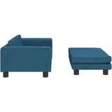 vidaXL Otroški kavč s stolčkom za noge moder 100x50x30 cm žamet | Shoptok.si