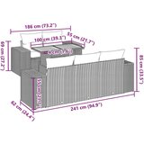  6-dijelni set vrtnih sofa s jastucima crni od poliratana | shoptok.hr