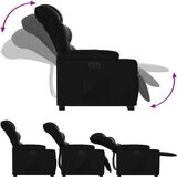  Električni naslonjač na podizanje od umjetne kože crni | shoptok.hr
