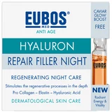 Eubos Anti Age Hyaluron Repair Filler Night, nočna krema + GRATIS In a Second Caviar, ampula