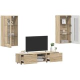  Set TV komoda Zidne FLORIN 3 pcs Sonoma hrast Konstruirano drvo | shoptok.hr