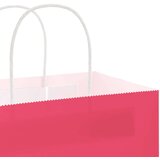 vidaXL Papirnate vrečke 250 kosov z ročaji roza 21x11x28 cm | Shoptok.si