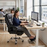  RETOO OR1340 uredska stolica s osloncem za noge crna | shoptok.hr