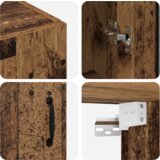 vidaXL Viseca omarica s polico Rjava 69,5 x 34 x 90 cm Konstruiran les | Shoptok.si