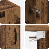 vidaXL Viseci zidni kabinet Smeđa 69.5 x 34 x 90 cm Konstruirano drvo | shoptok.hr