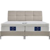 MID.YOU POSTELJA BOXSPRING x , tekstil, leseni material krem barve | Shoptok.si