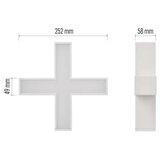  LED linearno svetilo ORTO XCON, 15W, nevtralno bela | Shoptok.si
