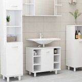 Maison Chic Kopalniška omarica - Kopalniški kabinet visok sijaj bela 60x32x53,5 cm iverna pl., (21794790) | Shoptok.si