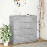 vidaXL Komoda betonsko siva 100x35x99 cm inženirski les | Shoptok.si