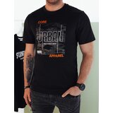DStreet Koszulka męska z nadrukiem czarna | Shoptok.si