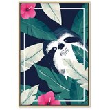  Slika - Sloth in the Tropics (1 Part) Vertical 40x60 U prirodnom drvenom okviru | shoptok.hr
