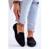 S. BARSKI Suede Comfortable Loafers Black Giovana | Shoptok.si