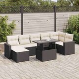 vidaXL 8-dijelni set vrtnih sofa od poliratana s jastucima crni | shoptok.hr