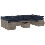  11-dijelni vrtni set s jastucima, sivi poliratan | shoptok.hr